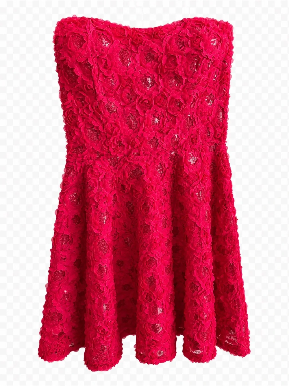Vintage Y2K Bebe Hot Pink Floral Appliqué Corset Dress Size 8 - Picture 1 of 13